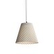 preview thumbnail 2 of 1, Golden Lighting Clarus 14in Integrated LED Pendant in White Sandstone Cement - Black