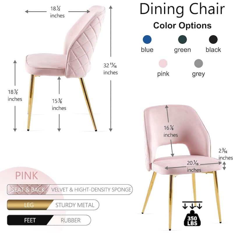 Howtai Upholstered Home Chair Hollow-Back Set of 4