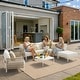 preview thumbnail 6 of 28, Outdoor Patio Aluminum PE Rattan Free Combination Sectional Sofa Conversation Seating Set
