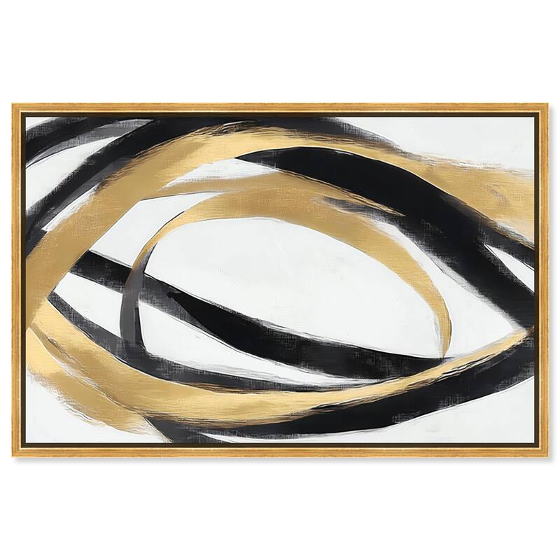 Loops of Luxury II Canvas by Art Remedy - Gold - 15" x 10"