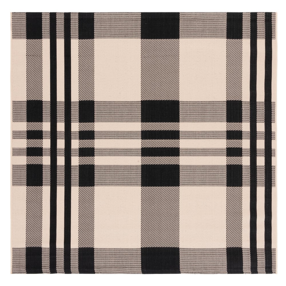 SAFAVIEH Courtyard Oriole Plaid Indoor/ Outdoor Waterproof Patio Backyard.