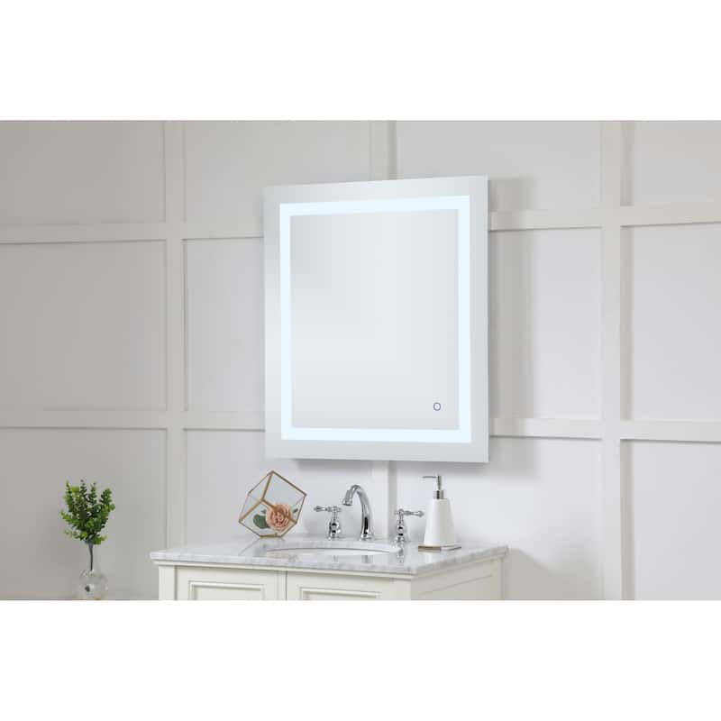 Elegant Lighting Helios 30" x 27" Rectangular Frameless Wall Mounted