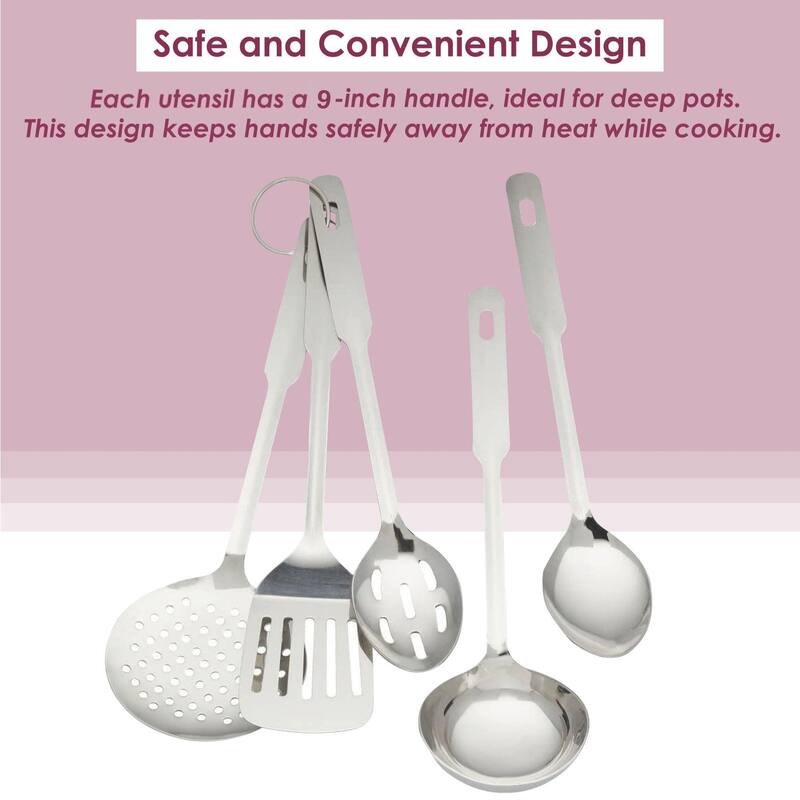 Amco 5 Piece Utensil Set - 14 in