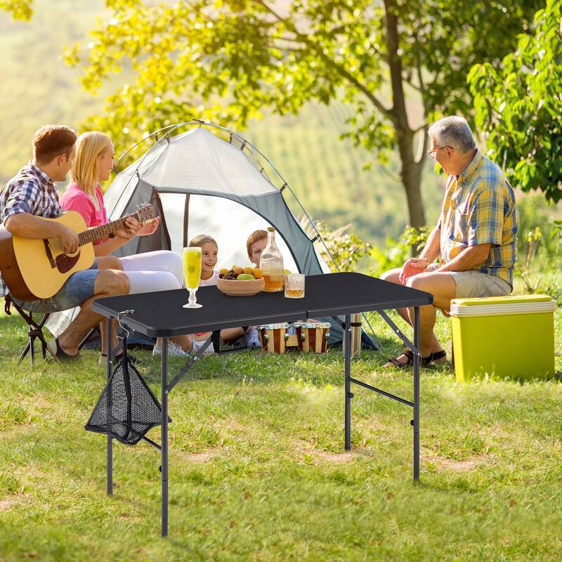 Camping Table with Mesh Bag Foldable Table Indoor Outdoor Portable Camping Table Suitable for Picnic Camping BBQ Backyard Beach