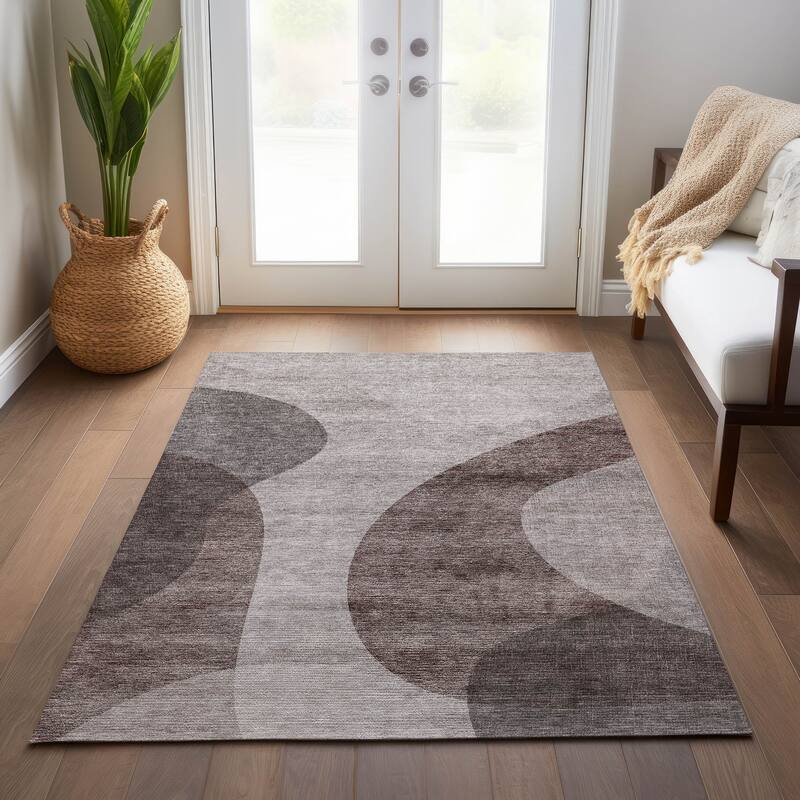 Machine Washable Indoor/ Outdoor Chantille Modern Deco Rug