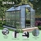 preview thumbnail 20 of 30, Aoodor Polycarbonate Walk-in Greenhouse with Aluminum Frame and Roof Vent