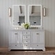 preview thumbnail 2 of 148, Ancerre Designs Audrey Bathroom Vanity Set 60" - White (Gold Finish)