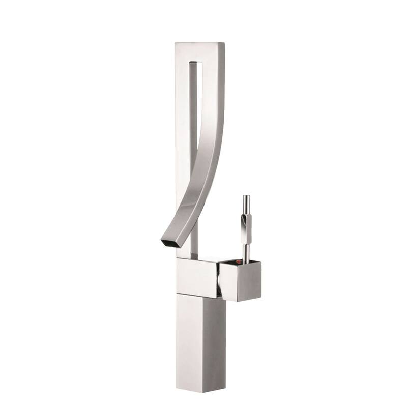 STYLISH Single Handle Bathroom Faucet for Single Hole Brass Vessel Mixer Tap - Faucet Height: 17 1/2" Spout Height: 8"
