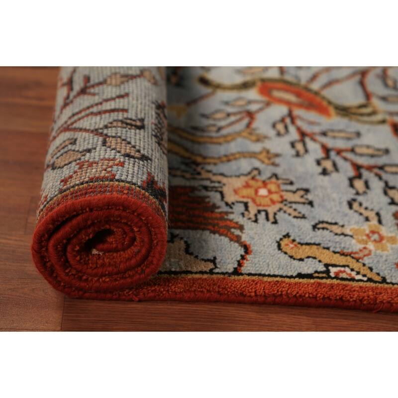 Traditional Ziegler Indian Runner Rug Hand-Knotted Wool Carpet - 2'6"x 7'11"