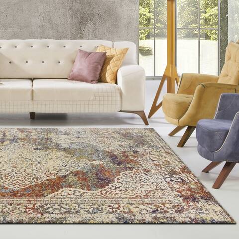 Domani Capri Persian Medallion Area Rug
