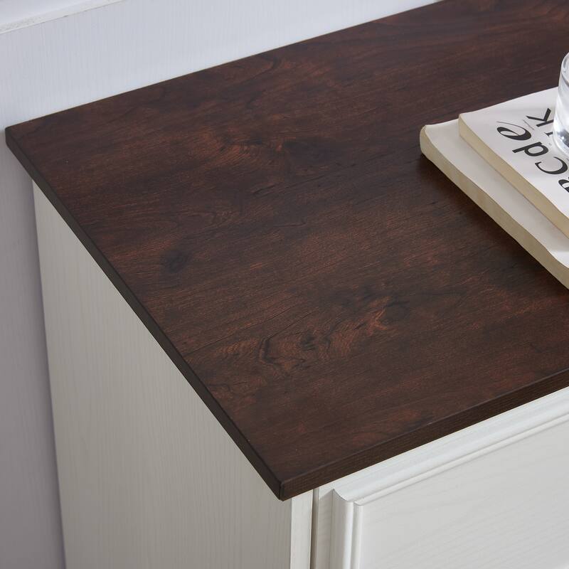 Farmhouse 6 Drawer Dresser Chests for Bedroom, Wooden Bedroom Dresser Chest of Drawers