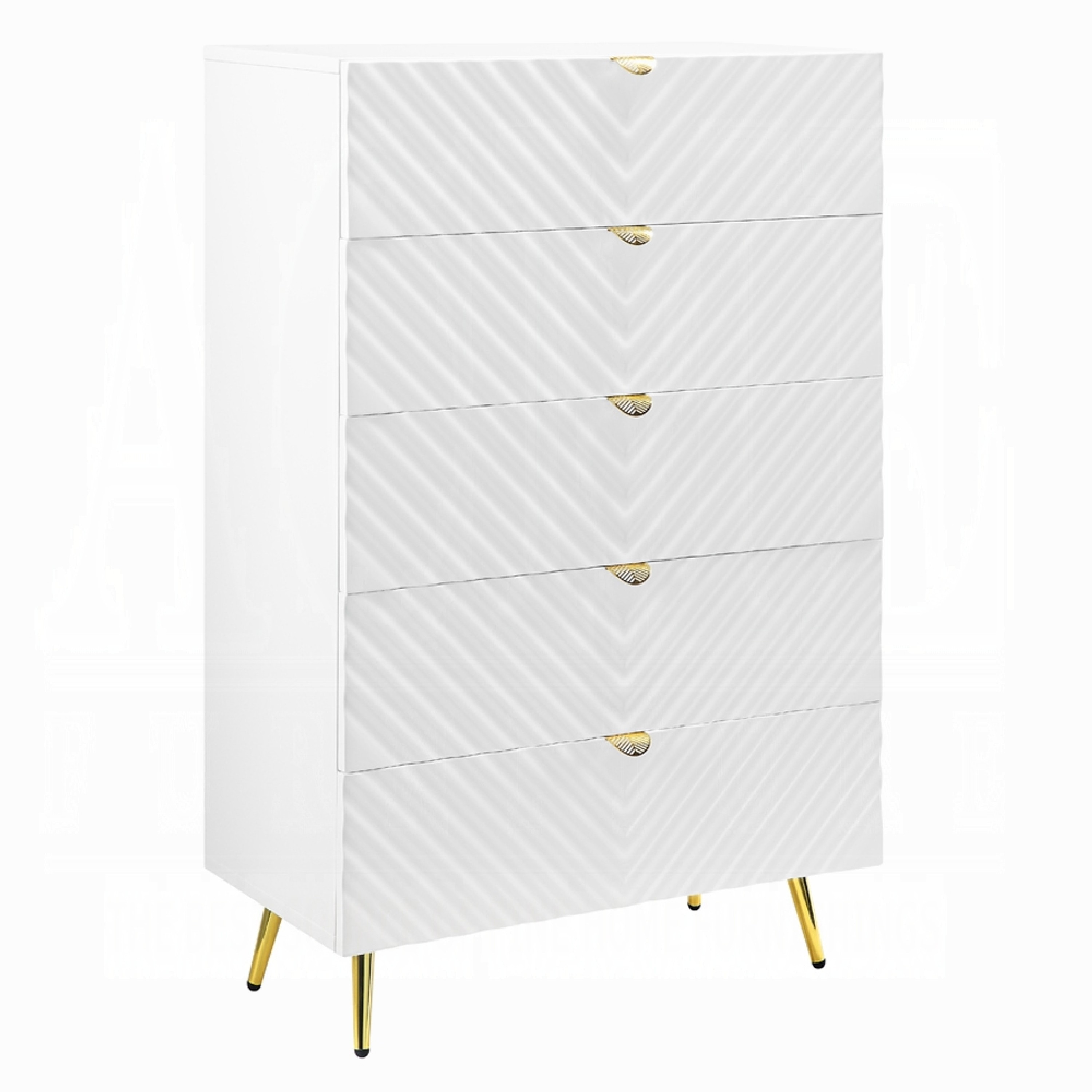 white and gold tall dresser SICOTAS Stria 9 Drawers for Bedroom, Fluted Modular 77.7" Wide Chest of Drawers Dresser for Bedroom Organizer with Storage Crafted from solid pine wood and rubberwood Tyra Tall Dresser Chest, 5