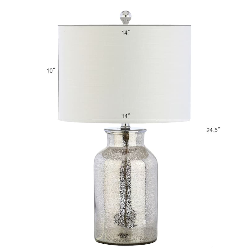 Andrews 24.5" Mercury Glass LED Table Lamp, Mercury Silver by JONATHAN Y