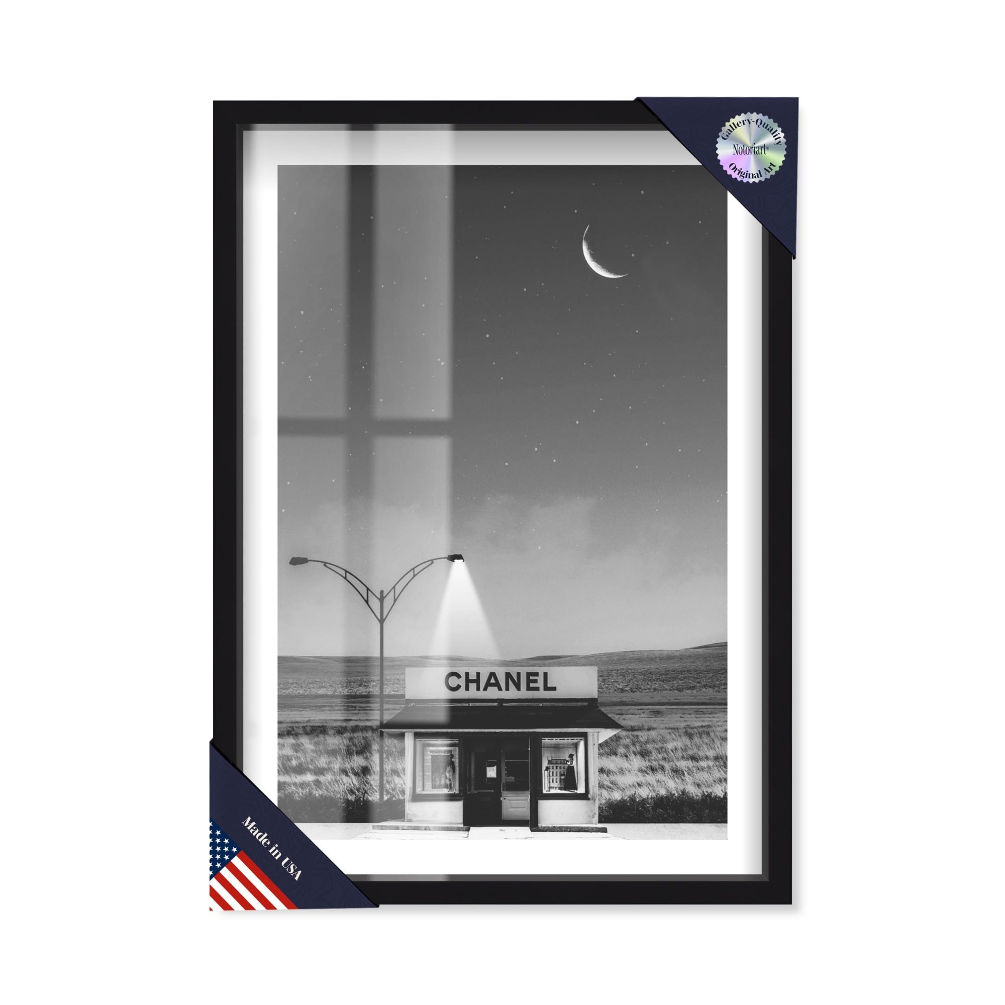 Glam at night Shadowbox Print by Notoriart