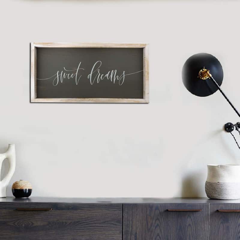 Sweet Dreams Rustic Wood Wall Sign Plaque