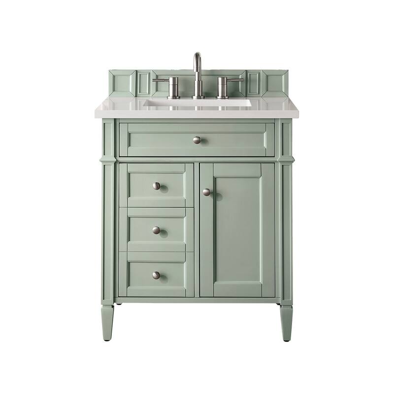 James Martin Vanities 650-V30-3WZ Brittany 30" Single Basin Poplar - Sage Green - Colored
