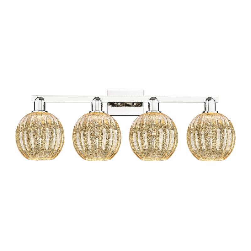 Innovations Lighting 716-4W-12-36 Preston Vanity Preston 4 Light 36" - Polished Nickel / Mercury
