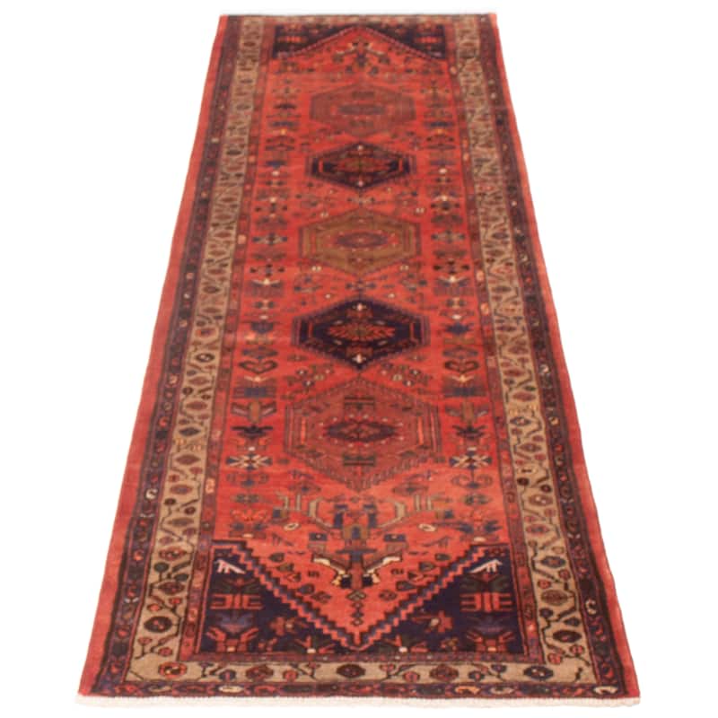 ECARPETGALLERY Hand-knotted Andelz Copper Wool Rug - 3'5 x 10'2