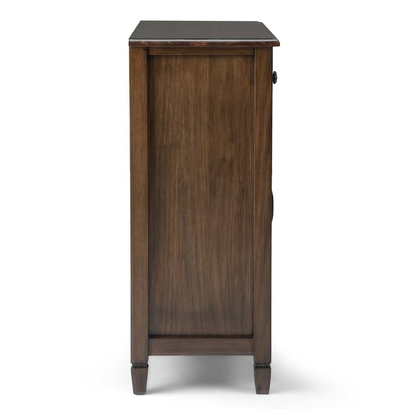 WYNDENHALL Hampshire 40" Wide Solid Wood Traditional Entryway Storage Cabinet - 40"w x 15"d x 36" h