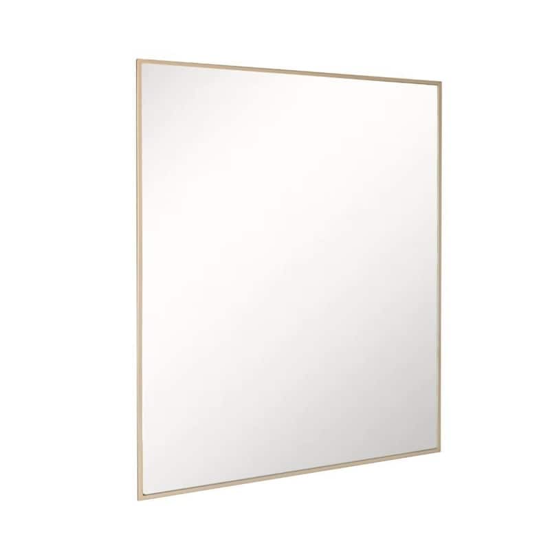 Rectangular Metal Frame Bathroom Vanity Mirror in Brushed Gold - 23.5 in.