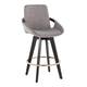 Option Grey Fabric + Gold Footrest