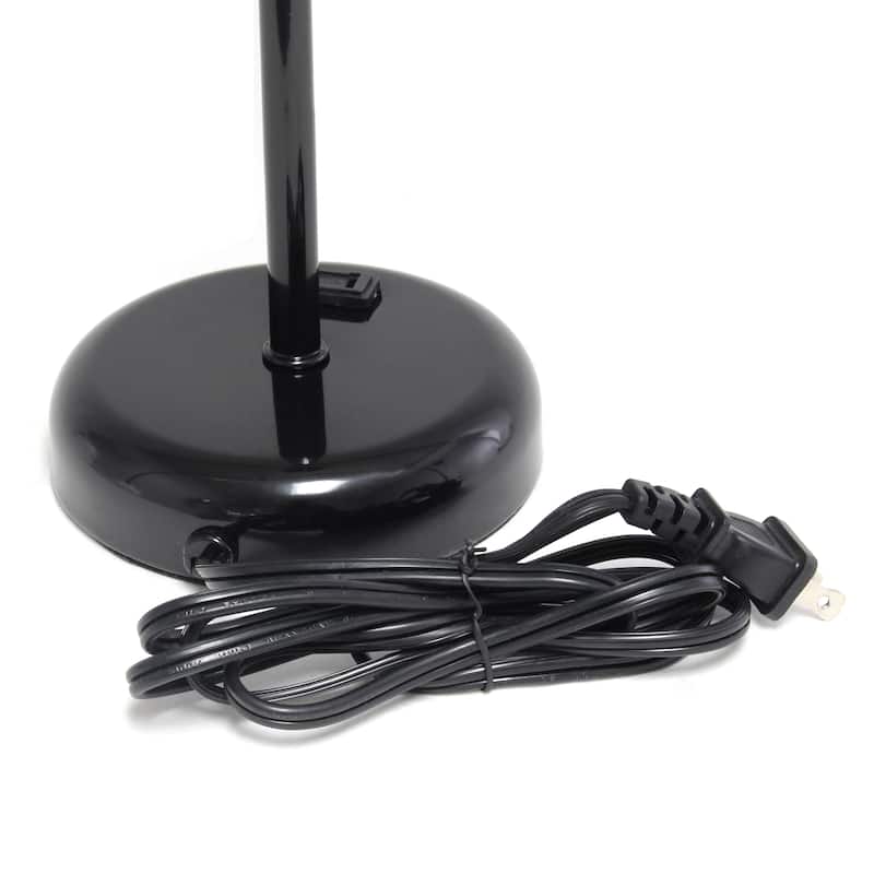 Simple Designs 19.5" 2 Pack Table Desk Lamp Set with Charging Outlet - 19.50