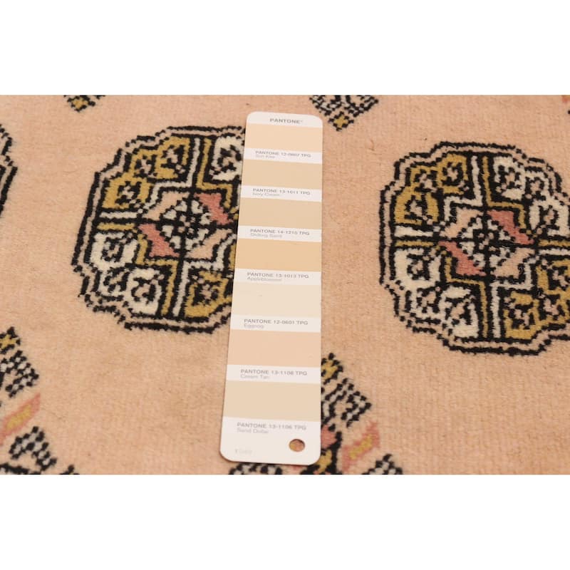 ECARPETGALLERY Hand-knotted Finest Peshawar Bokhara Beige Wool Rug - 8'1 x 9'11