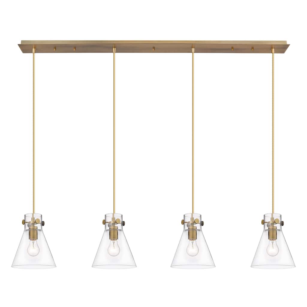 Innovations Lighting Newton Cone - 4 Light 8" Cord Hung Linear Pendant