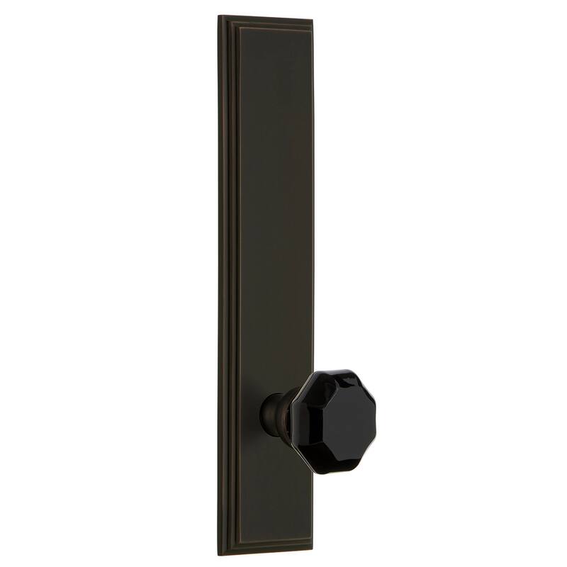 Grandeur Carre Solid Brass Rose Single Tall Plate Dummy Door Knob with - Timeless Bronze