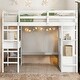 preview thumbnail 1 of 18, Full Size Multifunctional Loft Bed With Storage White