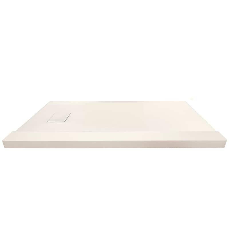 Transolid FZSTR6332 63" x 32-1/2" Rectangular Shower Base with Single - Cameo