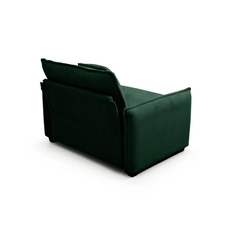 Living Room Accent Chair, Modern Corduroy Upholstered Leisure Armchair Pure Color Sofa Chair with Pillows and Removable Armrests