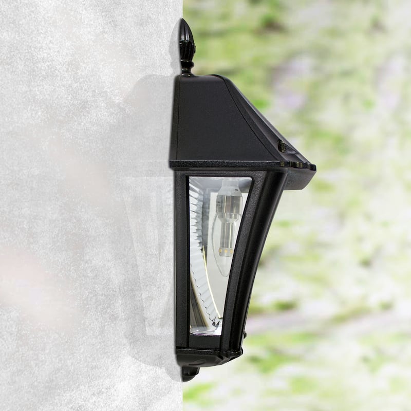 Baytown II Bulb 130 LM Solar LED Wall Sconce for Garage and Porch 2-PK