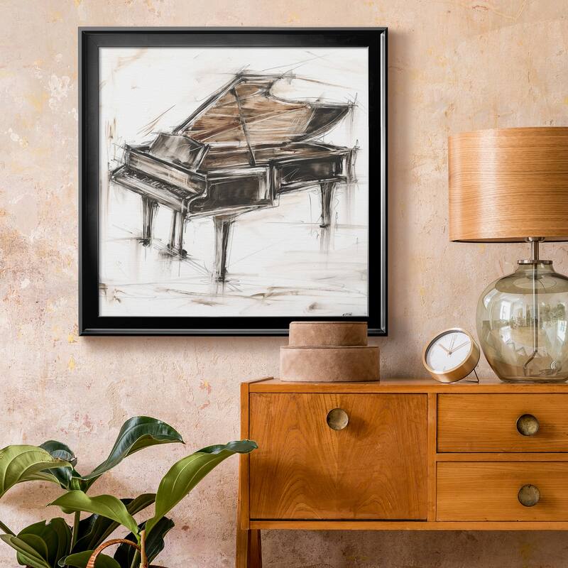 Grand Piano Study-Premium Framed Canvas - Ready to Hang
