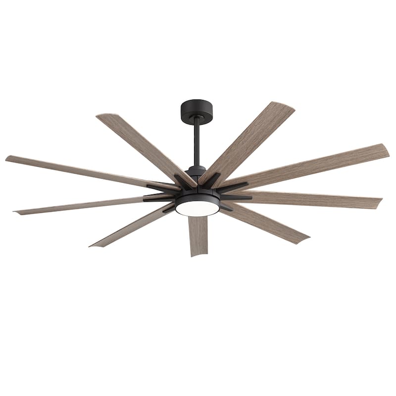 65" Modern Integrated LED Ceiling Fan with Light and Remote