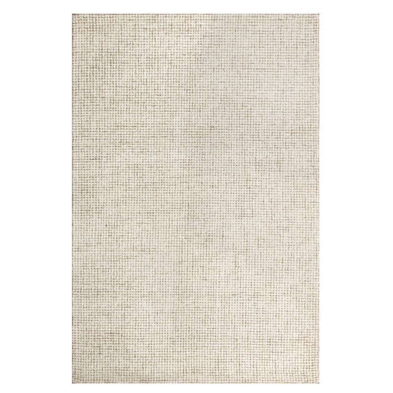 Noah Contemporary Geometric Wool Indoor Area Rug by Sevita - 4' x 6' - Beige/Ivory