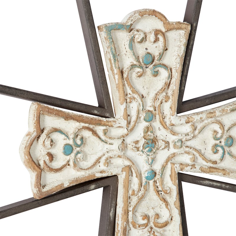 Black Iron Traditional Wall Decor Religious and spiritual (Set of 2)
