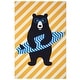 preview thumbnail 1 of 5, Everwash Imagine Surfer Bear Kid's Washable Area Rug 3' x 5' - Runner/Rectangle