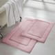 Modern Threads Solid-loop Differently Sized Bathmats (Set of 2) - Dusty Rose