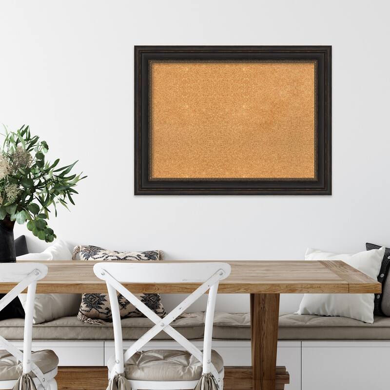 Accent Bronze Framed Cork Bulletin Memo Board