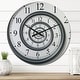 preview thumbnail 1 of 8, Designart 'Time Spiral Analog Wall' Oversized Contemporary Wall Clock 23 in. wide x 23 in. high