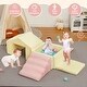 preview thumbnail 10 of 17, 6PCs Indoor Toddler Climbing Blocks with Ball Pit, Foam Soft Playset for Crawl Activity with Slide Stairs and Ramp