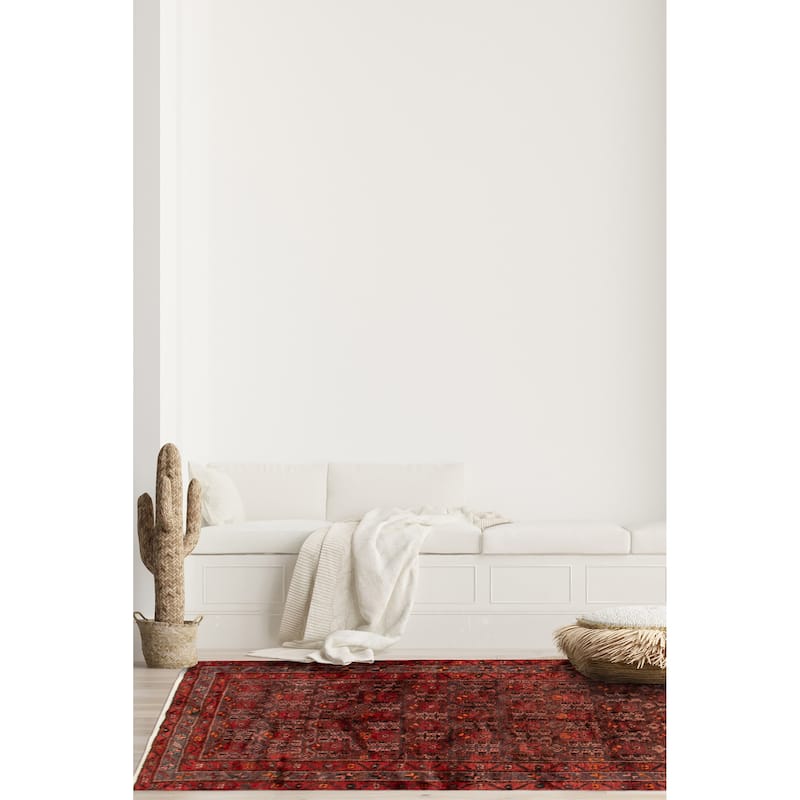 ECARPETGALLERY Hand-knotted Andelz Copper Wool Rug - 4'2 x 6'8