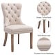 preview thumbnail 33 of 55, Set of 2 Modern Glam Velvet Dining Chairs - Armless TuftedAccent Side Chairs with Nailhead Trim & Ring Handle