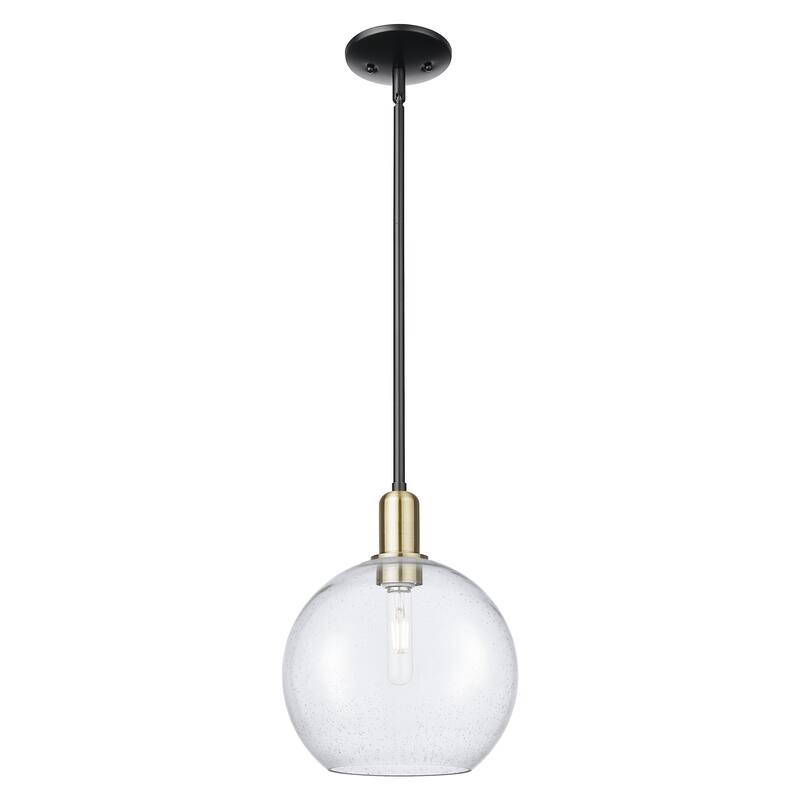 Innovations Lighting Endless Possibilities Arcadia - Athens - 1 Light 10" Stem Hung Mini Pendant - Black Antique Brass/Seedy