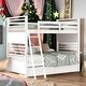 preview thumbnail 2 of 58, Elegant Twin over Twin Wood Bunk Bed with Built-in Ladder and 2 Drawers, Maximized Space, Solid Construction
