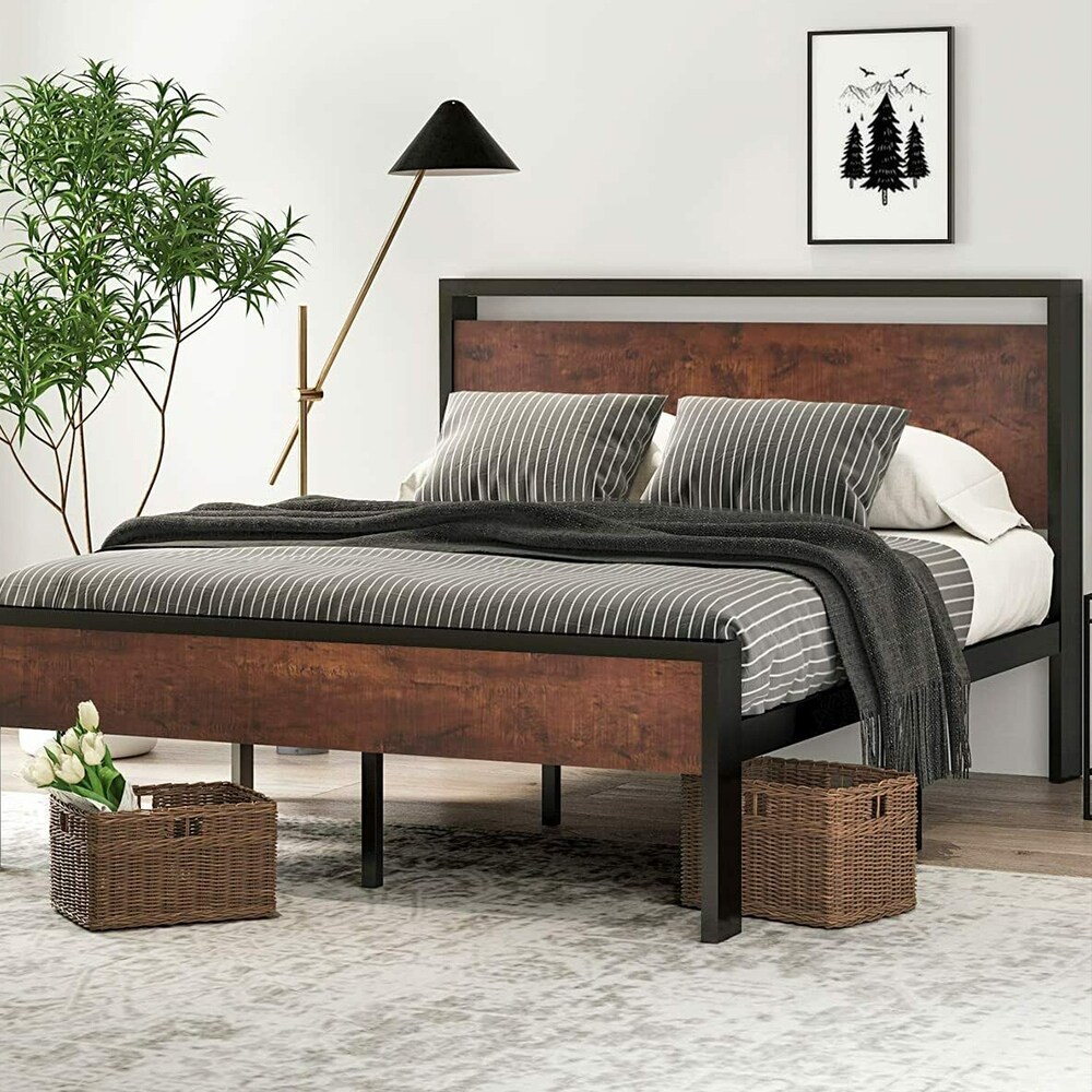 Mahogany wood on sale bed frame
