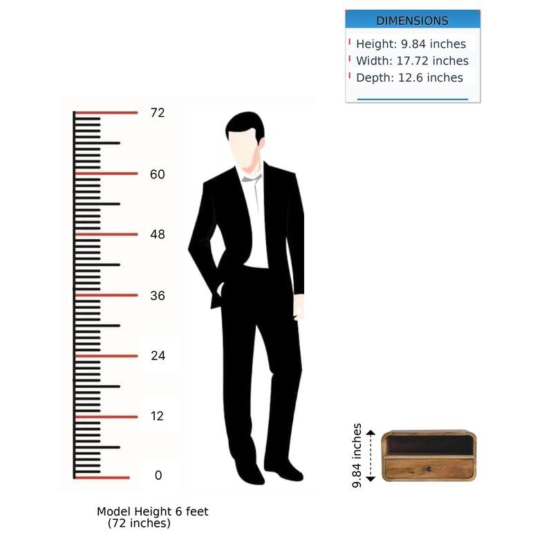 Large Floating Bedside