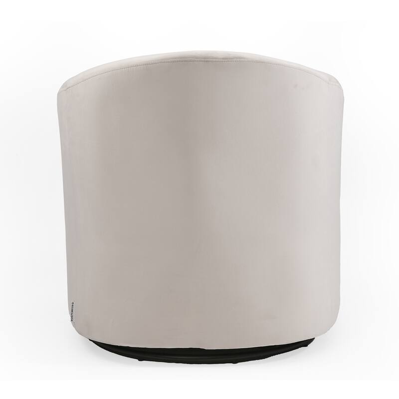 Modern Velvet Upholstered Swivel Barrel Chair for Living Room Lounge