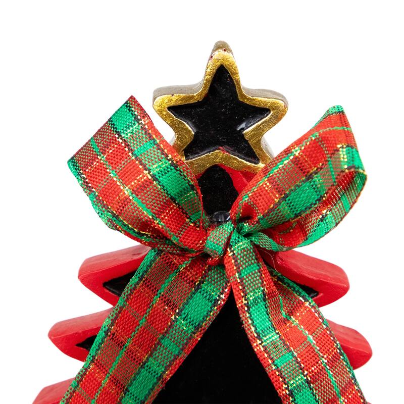 3 Reindeer, Tree, Snowman Chalkboard Christmas Stocking Holders 7"